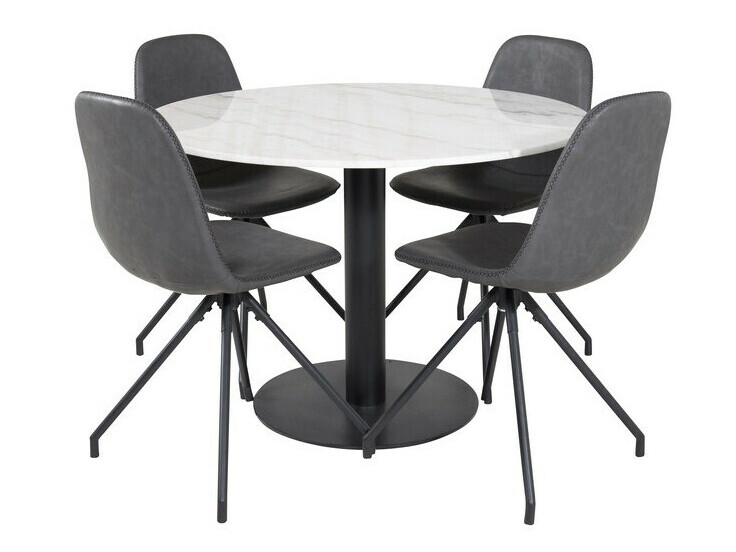 Set sala da pranzo Dallas 2674 (Grigio + Nero)