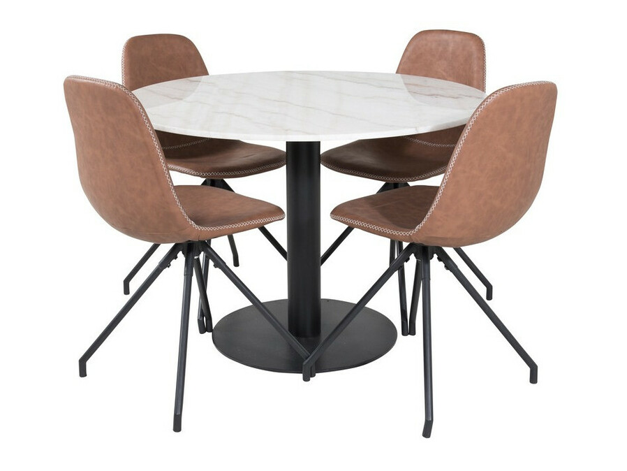 Set sala da pranzo Dallas 2674 (Marrone + Nero)