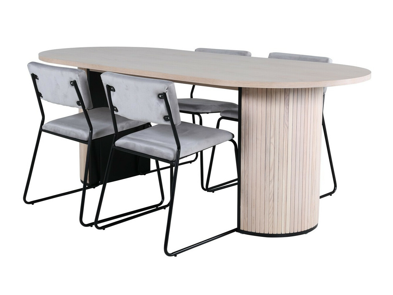 Set sala da pranzo Dallas 2759 (Grigio + Nero)