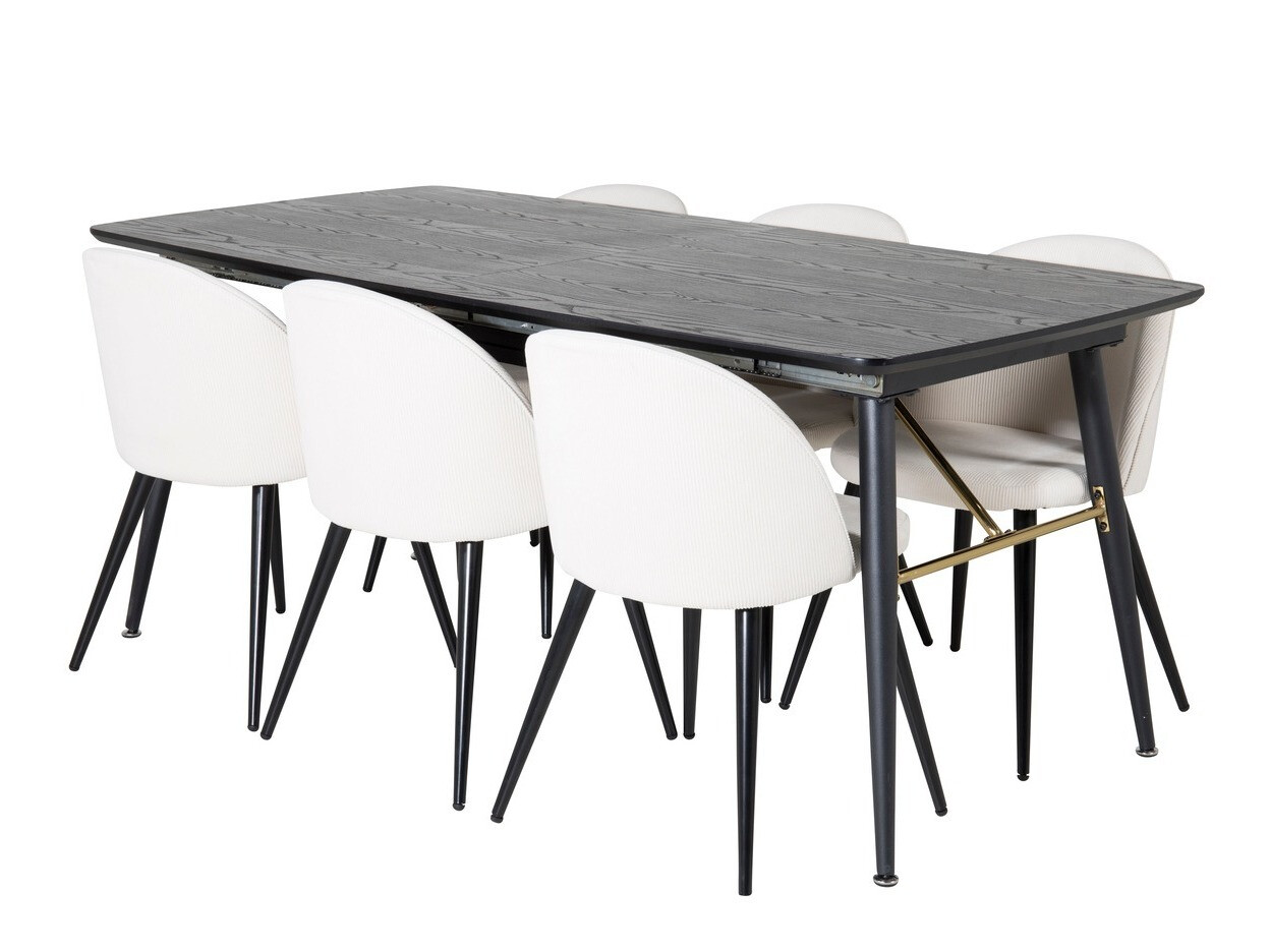 Set sala da pranzo Dallas 1447 (Beige + Nero)
