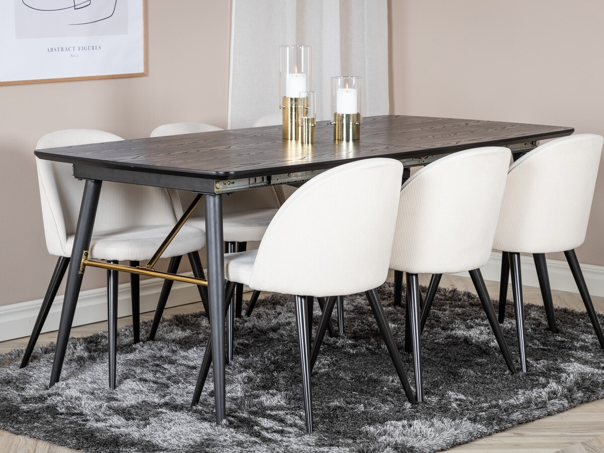 Set sala da pranzo Dallas 1447 (Beige + Nero)