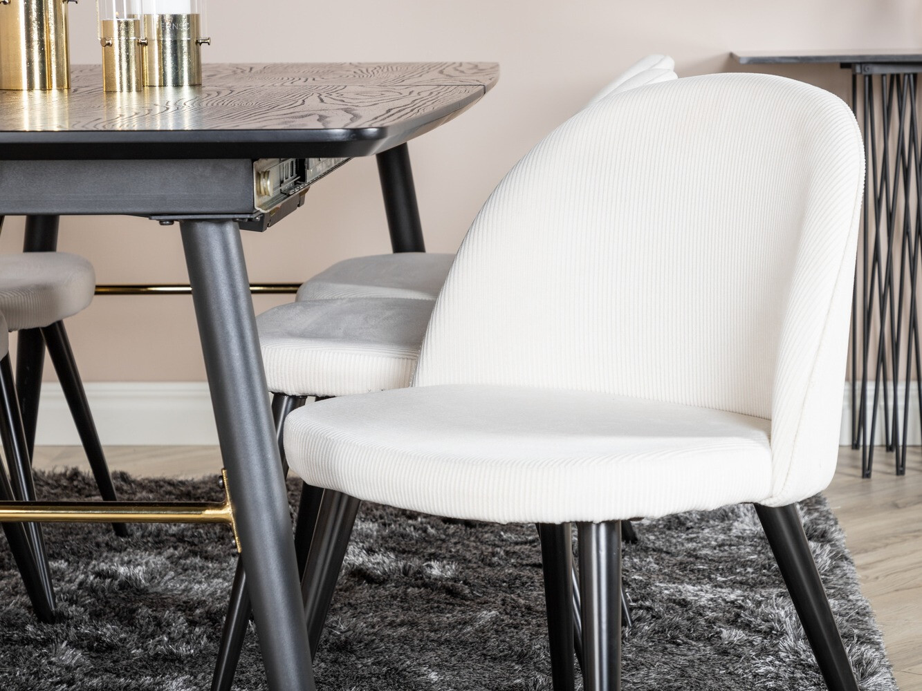 Set sala da pranzo Dallas 1447 (Beige + Nero)