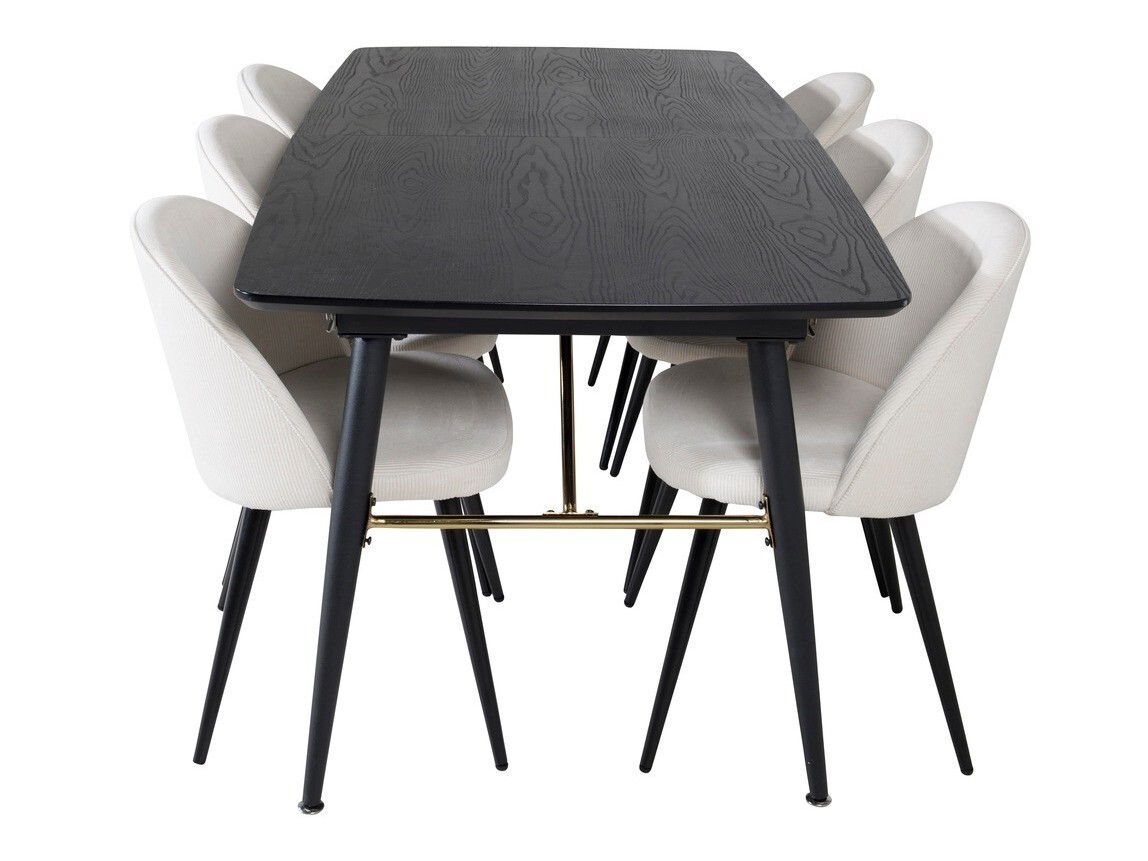 Set sala da pranzo Dallas 1447 (Beige + Nero)