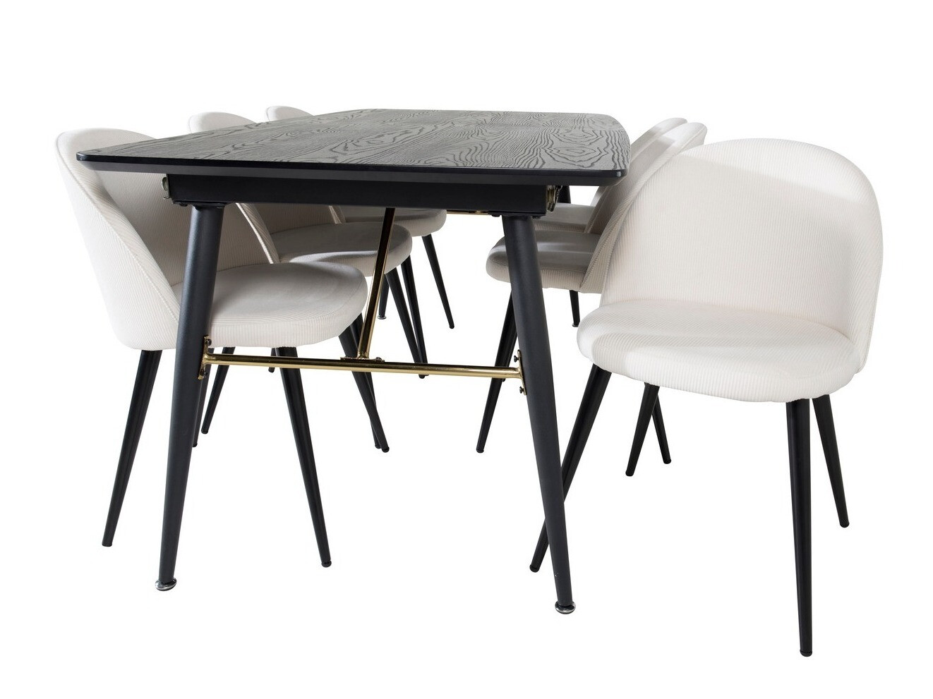 Set sala da pranzo Dallas 1447 (Beige + Nero)