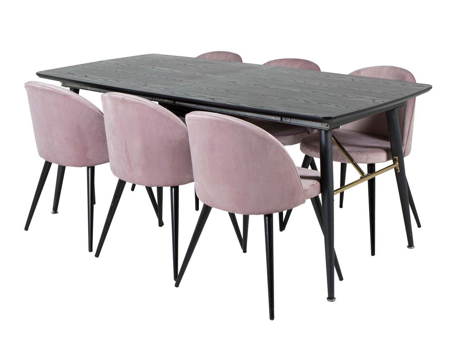 Set sala da pranzo Dallas 1449 (Fucsia + Nero)