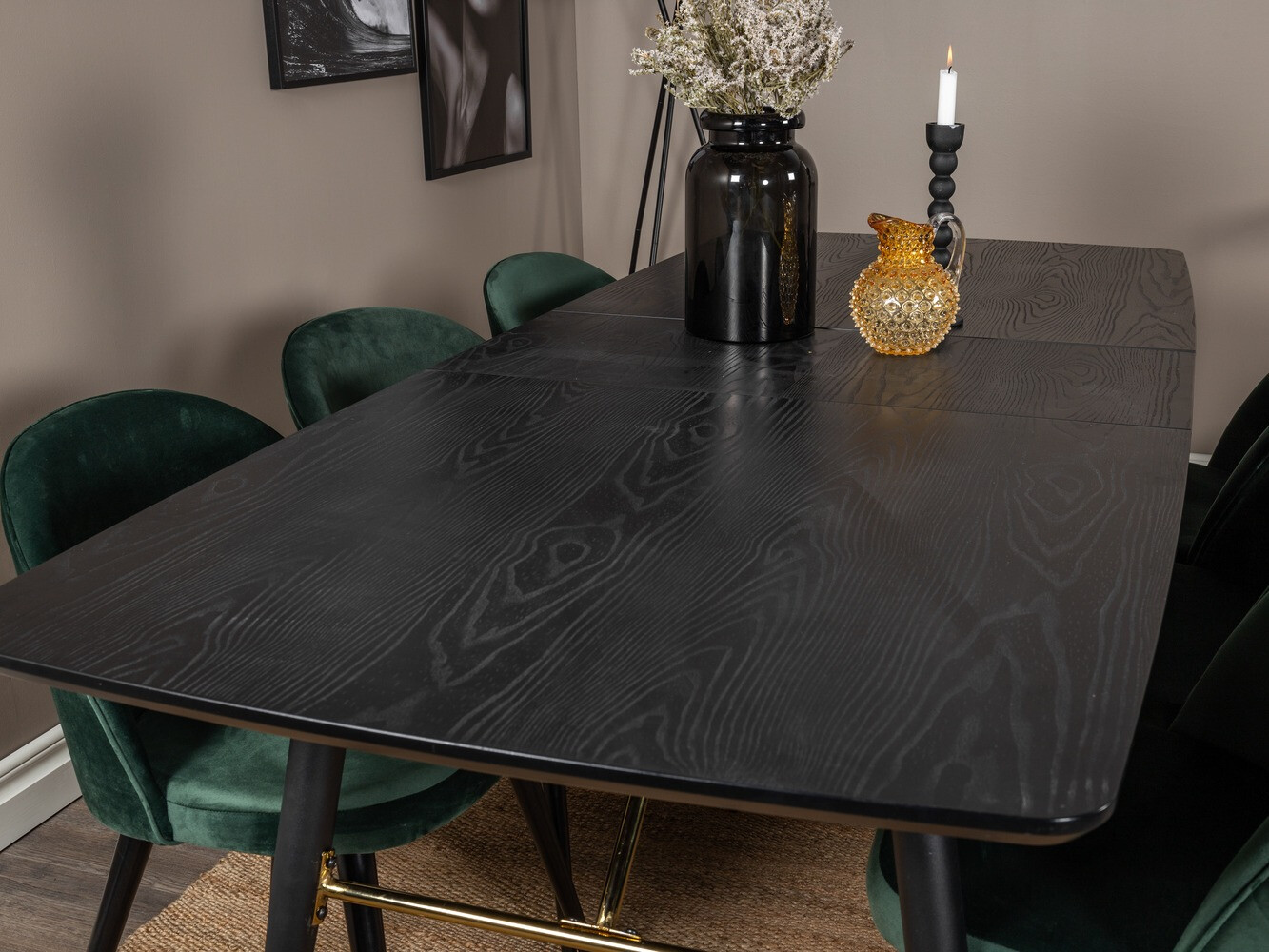 Set sala da pranzo Dallas 1449 (Verde + Nero)