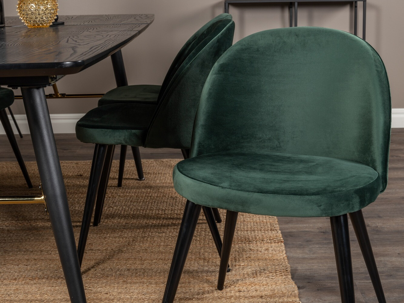 Set sala da pranzo Dallas 1449 (Verde + Nero)