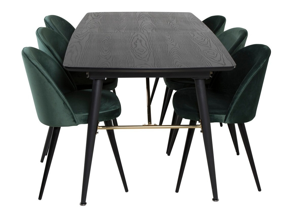 Set sala da pranzo Dallas 1449 (Verde + Nero)