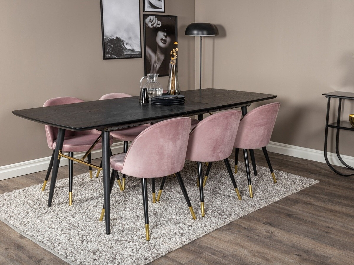 Set sala da pranzo Dallas 1451 (Fucsia + Nero)