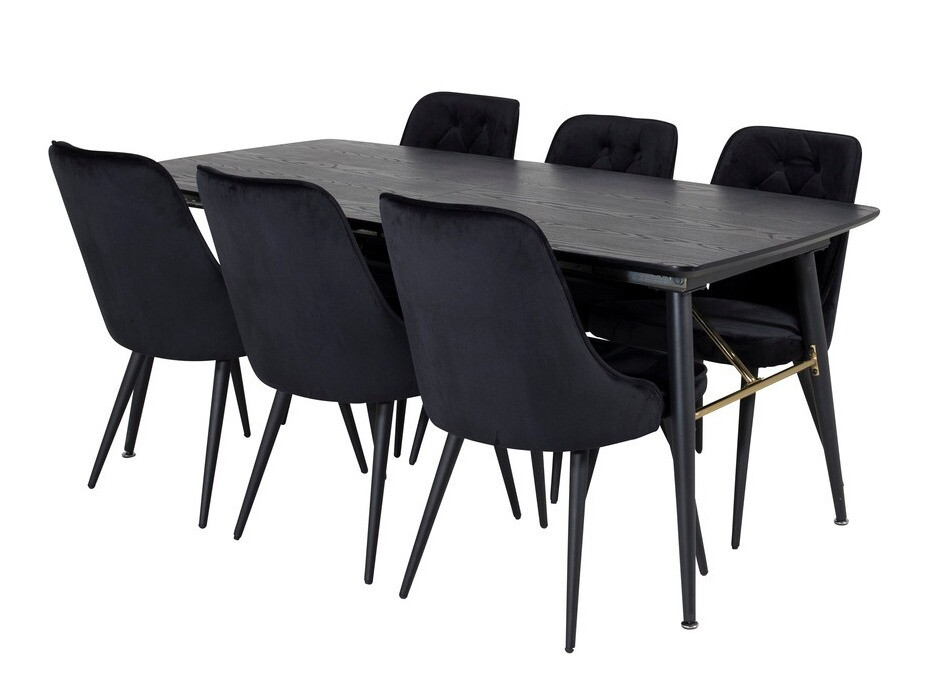 Set sala da pranzo Dallas 1453 (Nero)