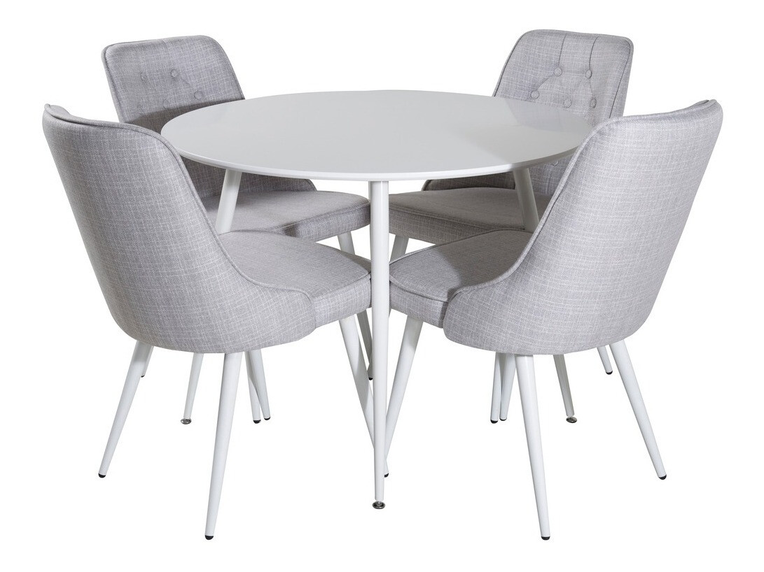 Set sala da pranzo Dallas 1535 (Grigio + Bianco)