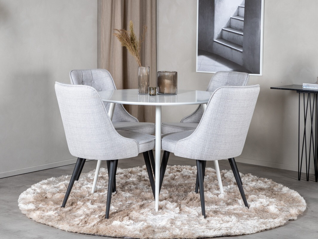 Set sala da pranzo Dallas 1535 (Grigio + Nero)