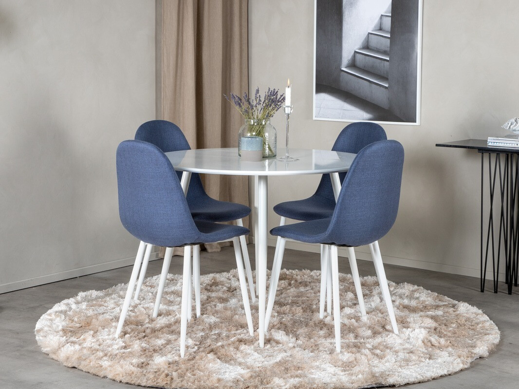 Set sala da pranzo Dallas 1540 (Blu + Bianco)