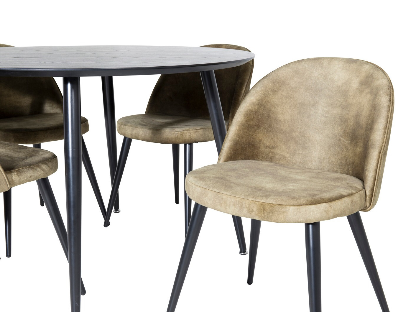 Set sala da pranzo Dallas 1559 (Verde polveroso + Nero)