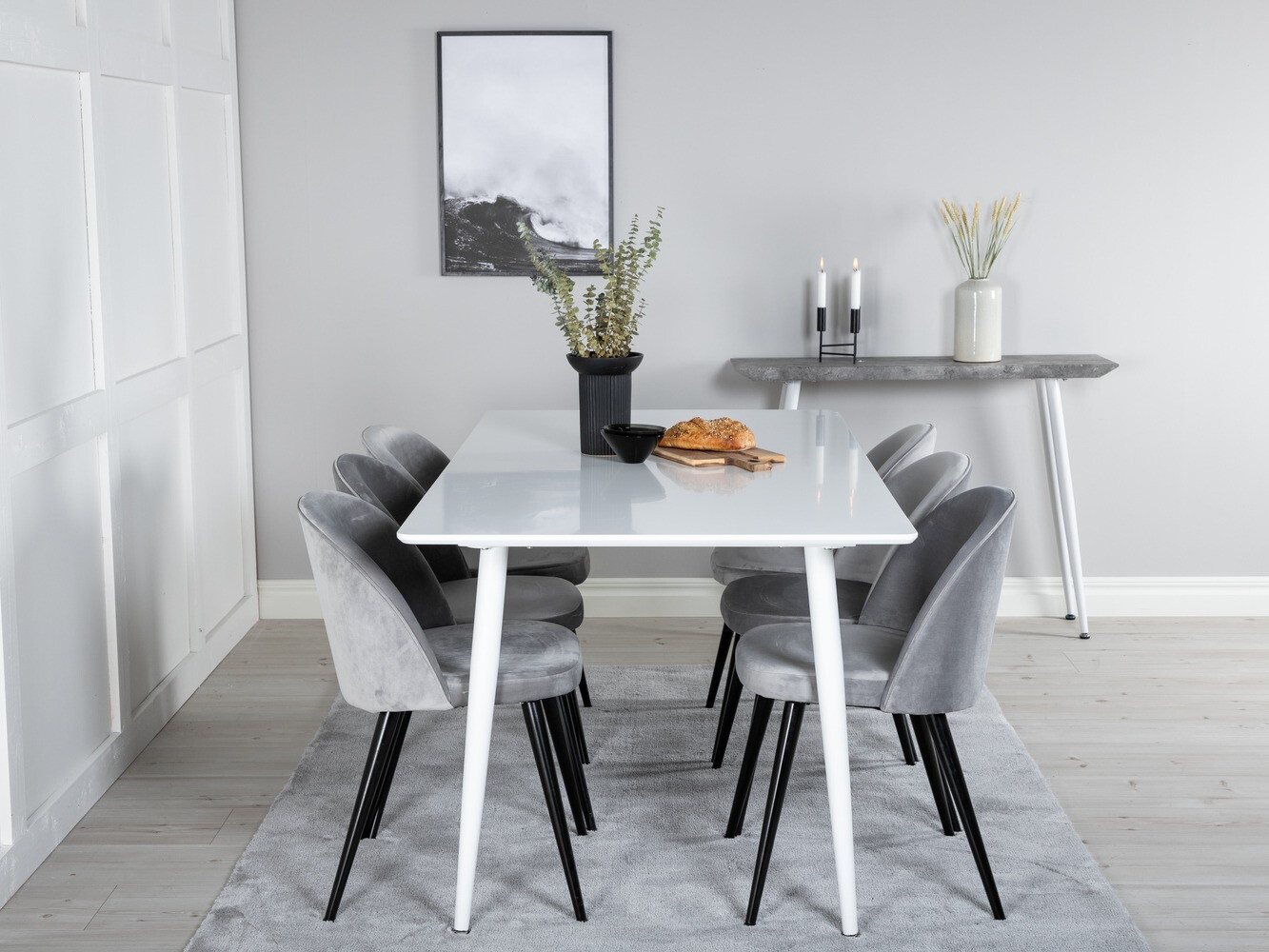 Set sala da pranzo Dallas 1624 (Grigio)