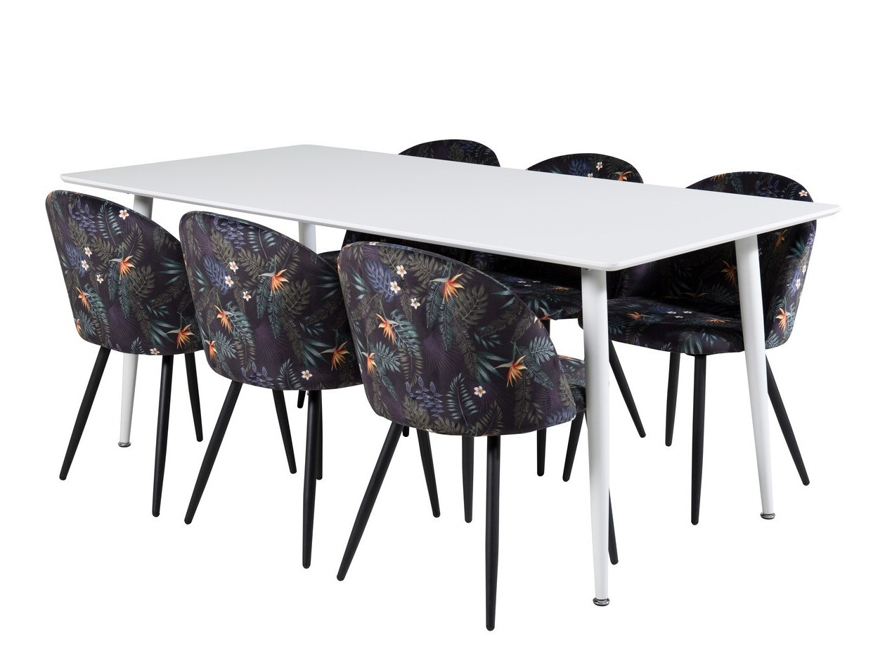 Set sala da pranzo Dallas 1624 (Motivo floreale)