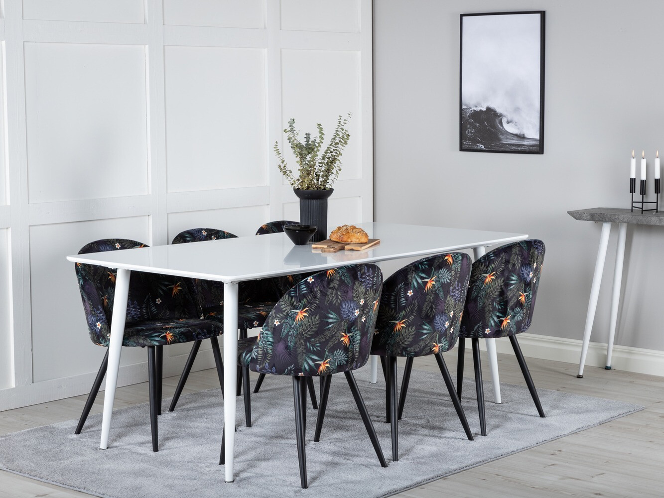 Set sala da pranzo Dallas 1624 (Motivo floreale)