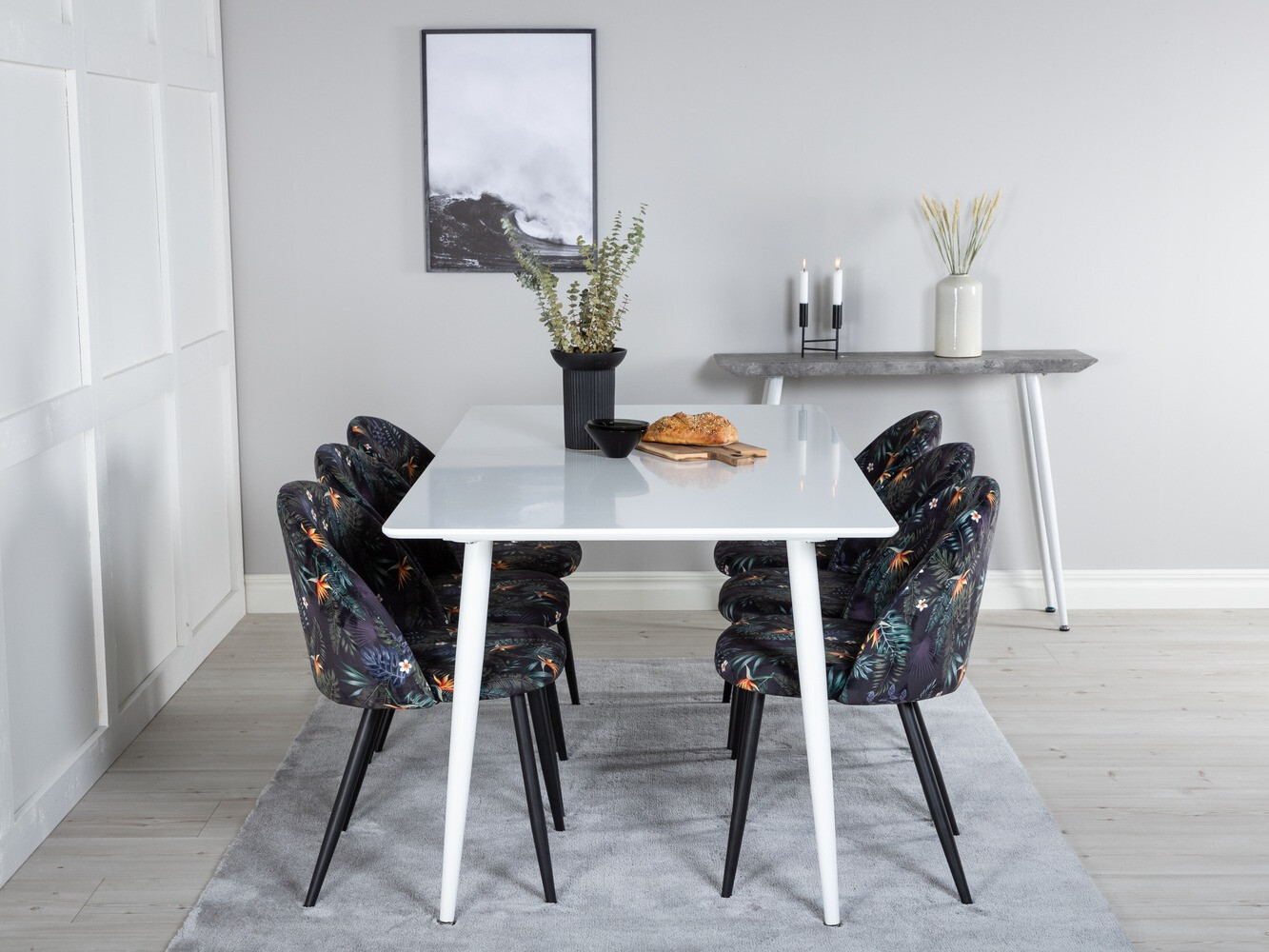 Set sala da pranzo Dallas 1624 (Motivo floreale)