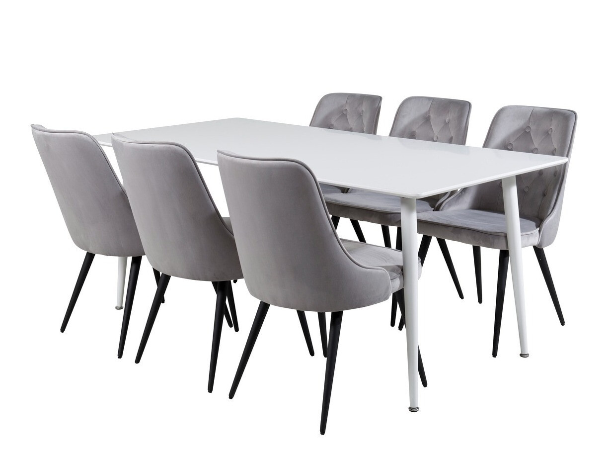 Set sala da pranzo Dallas 1625 (Grigio + Nero)
