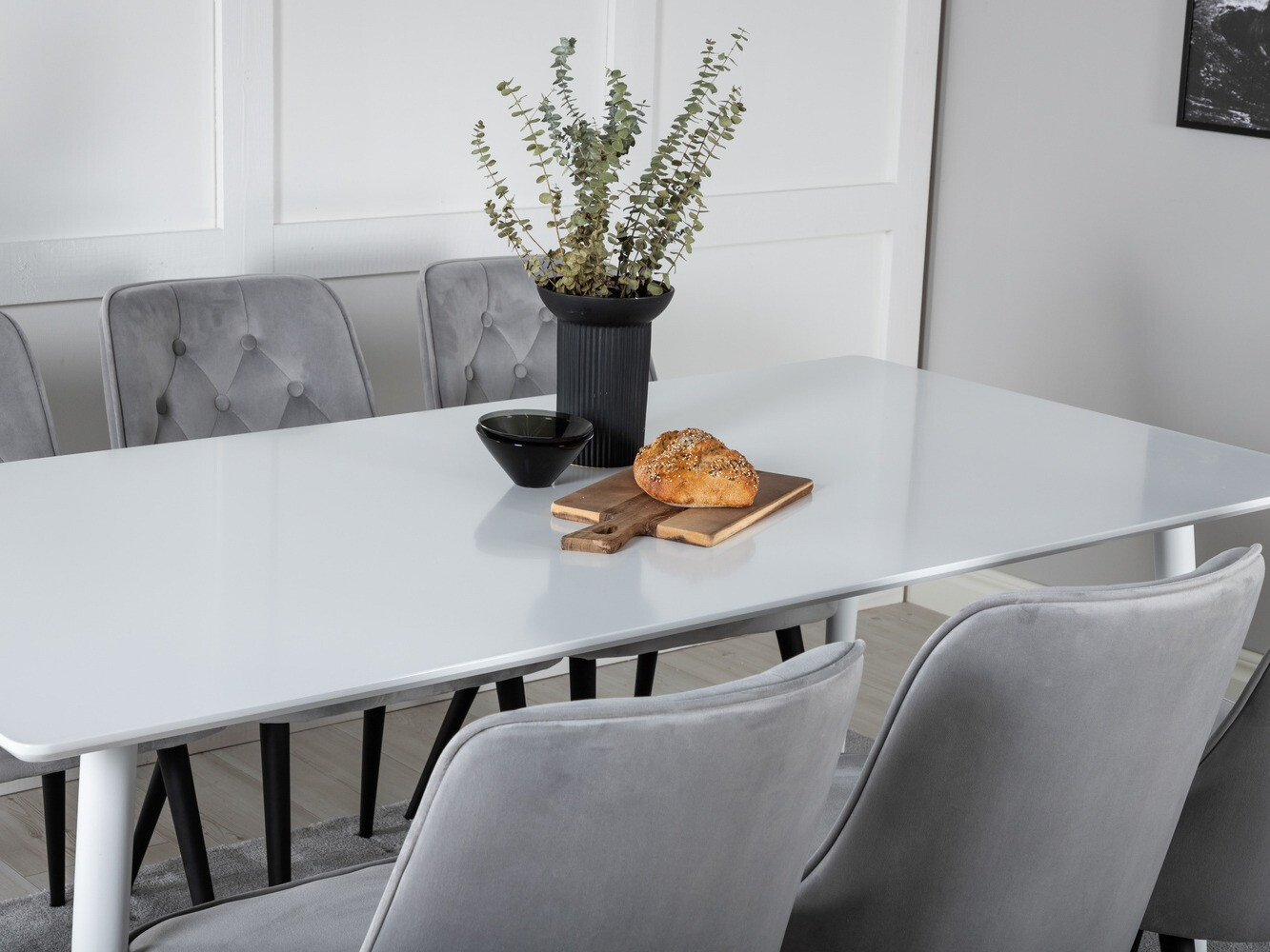Set sala da pranzo Dallas 1625 (Grigio + Nero)