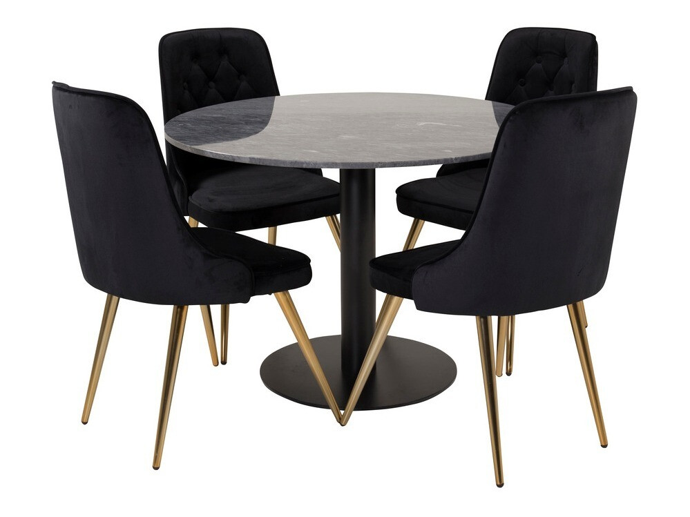 Set sala da pranzo Dallas 1627 (Nero)