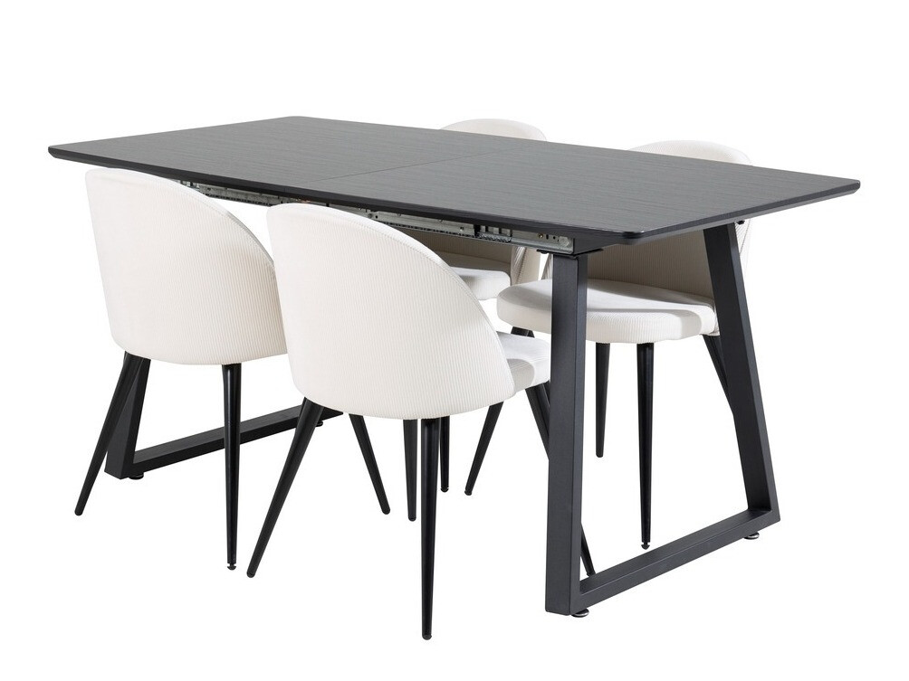 Set sala da pranzo Dallas 1687 (Beige + Nero)