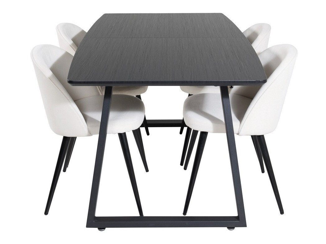 Set sala da pranzo Dallas 1687 (Beige + Nero)