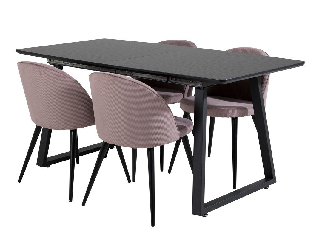 Set sala da pranzo Dallas 1687 (Fucsia + Nero)