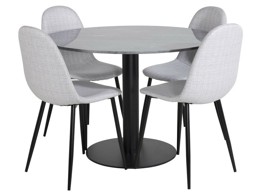 Set sala da pranzo Dallas 2627 (Grigio + Nero)