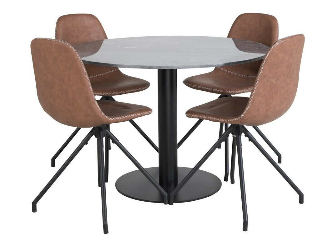 Set sala da pranzo Dallas 2629 (Marrone + Nero)
