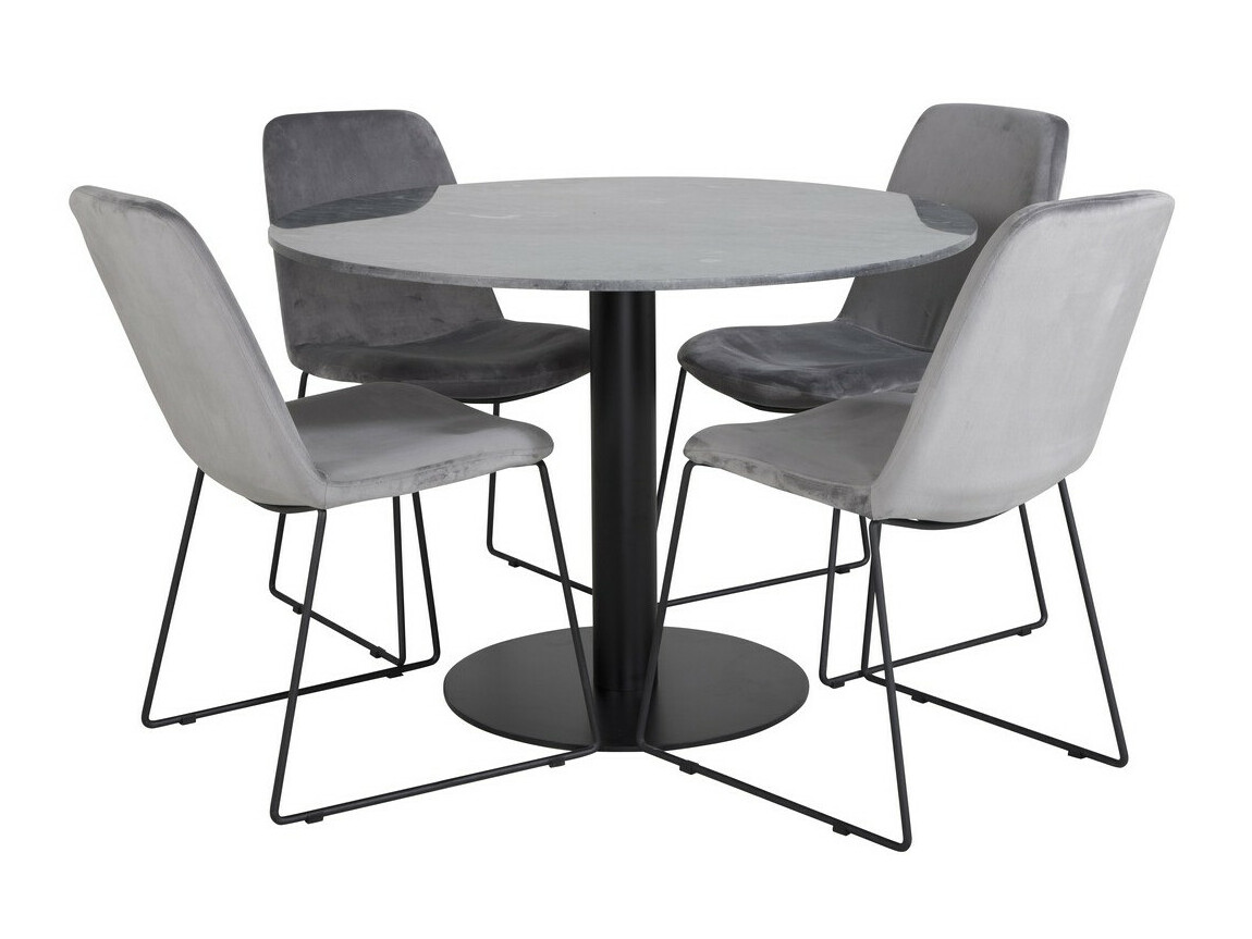 Set sala da pranzo Dallas 2631 (Grigio + Nero)