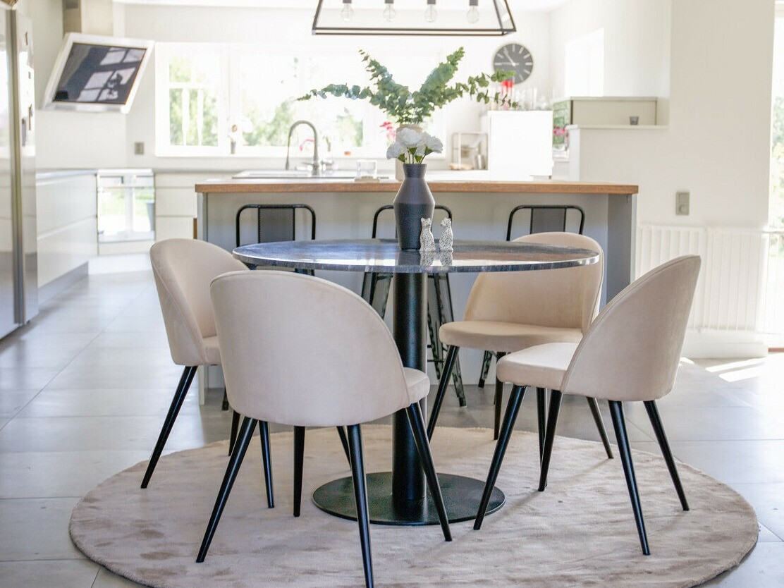 Set sala da pranzo Dallas 2664 (Crema + Nero)