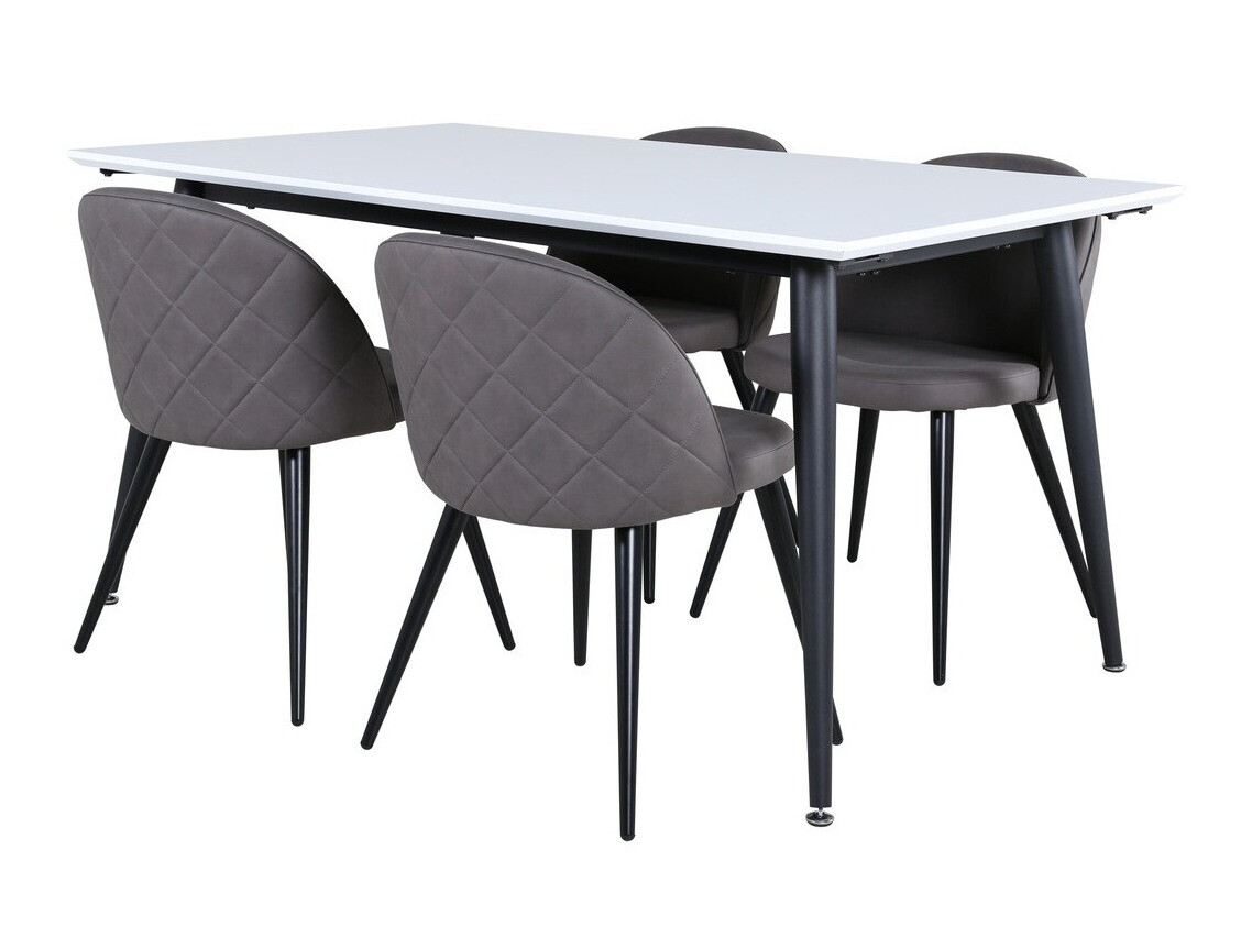 Set sala da pranzo Dallas 2738 (Grigio + Nero)