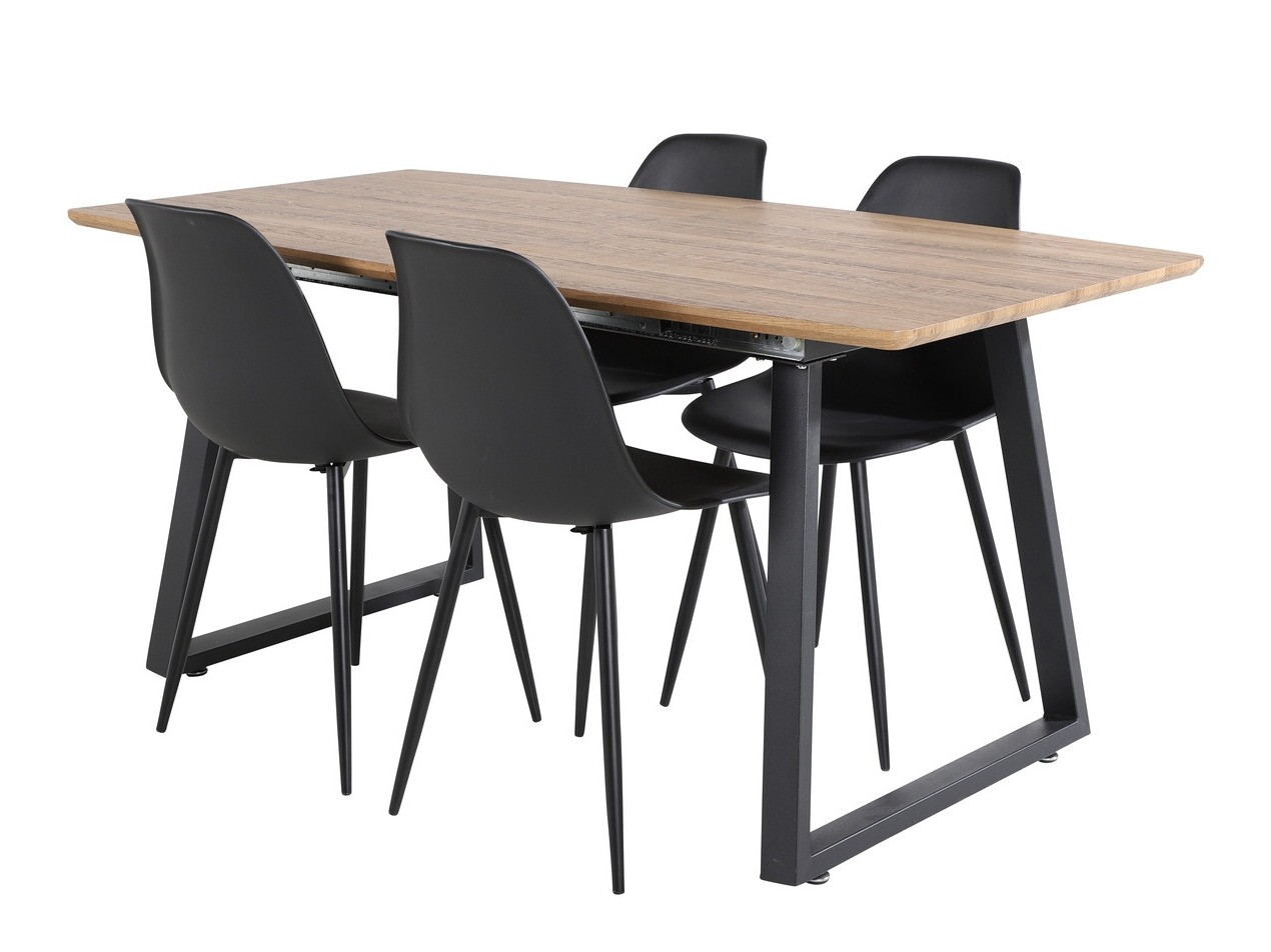 Set sala da pranzo Dallas 329 (Nero)