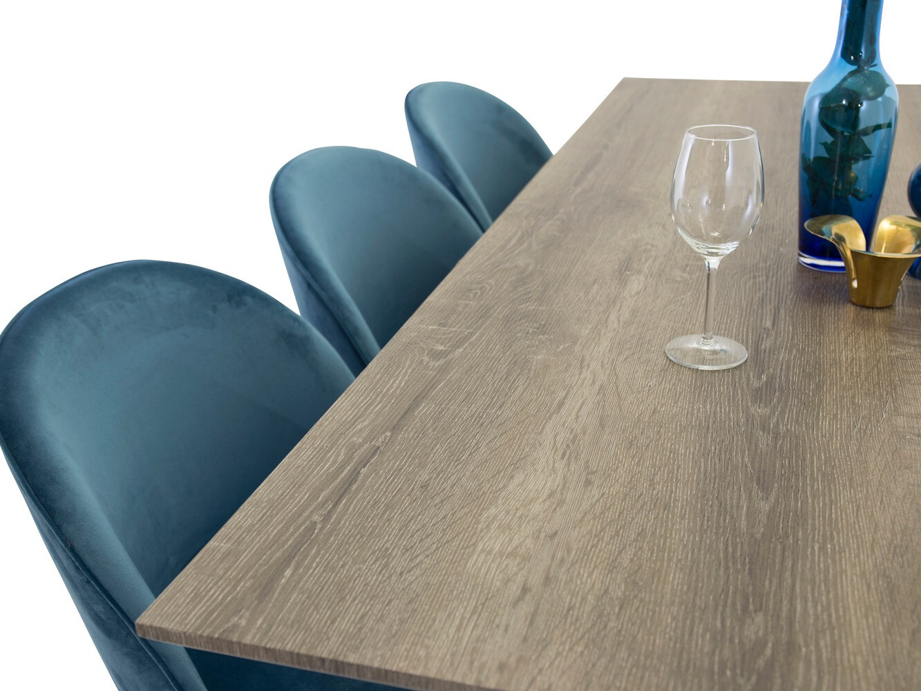 Set sala da pranzo Dallas 340 (Blu scuro + Nero)