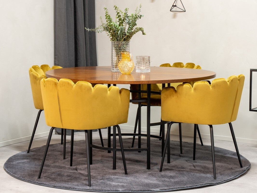 Set sala da pranzo Dallas 310 (Giallo + Nero)