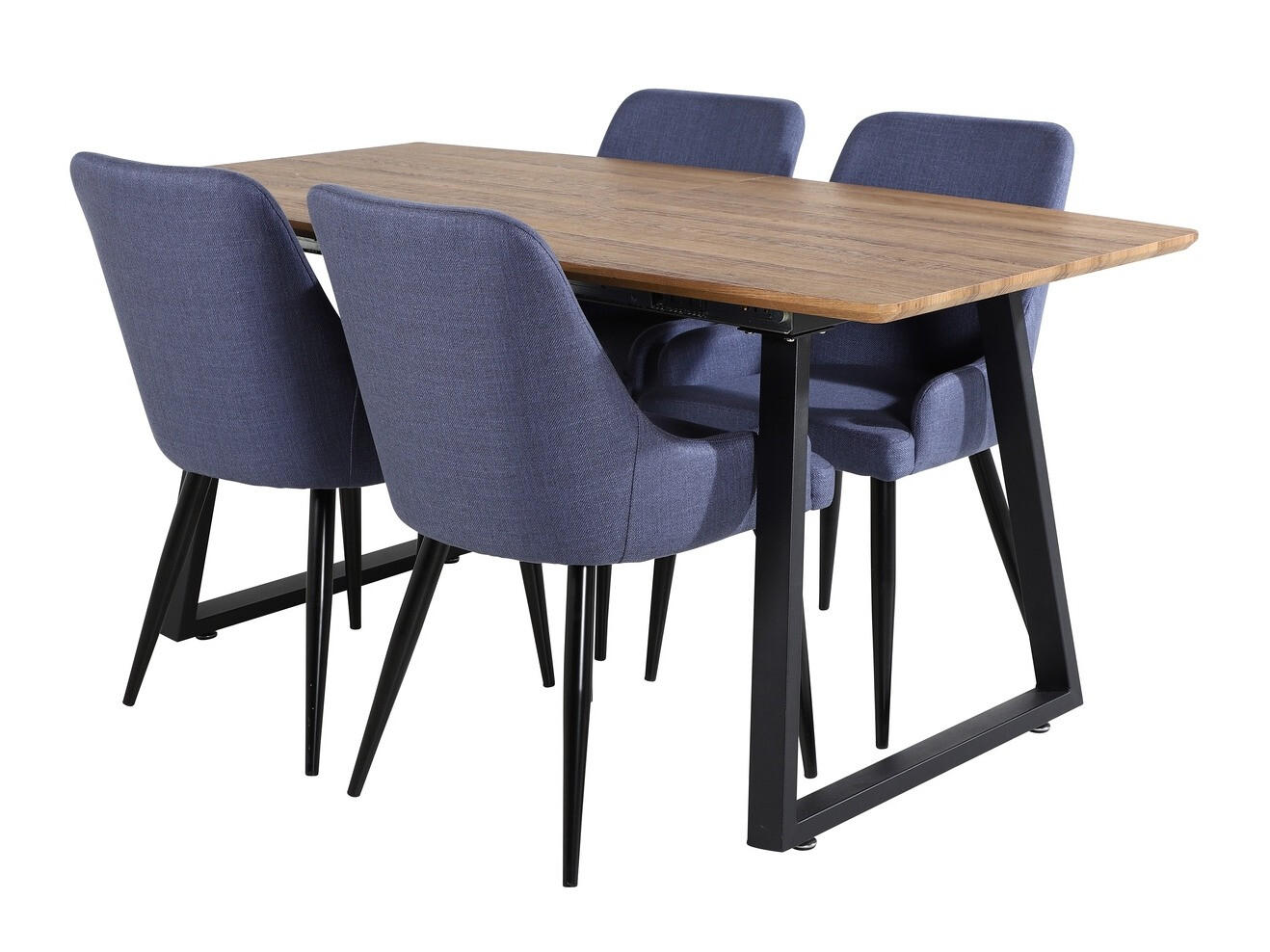 Set sala da pranzo Dallas 334 (Blu + Nero)