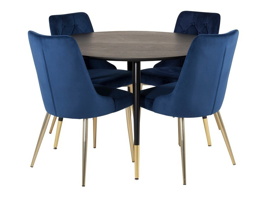 Set sala da pranzo Dallas 1178 (Blu + D'oro)