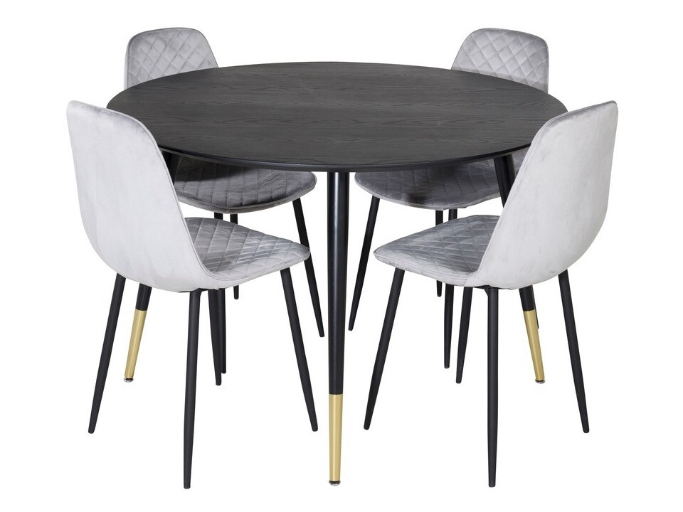 Set sala da pranzo Dallas 1183 (Grigio + Nero)
