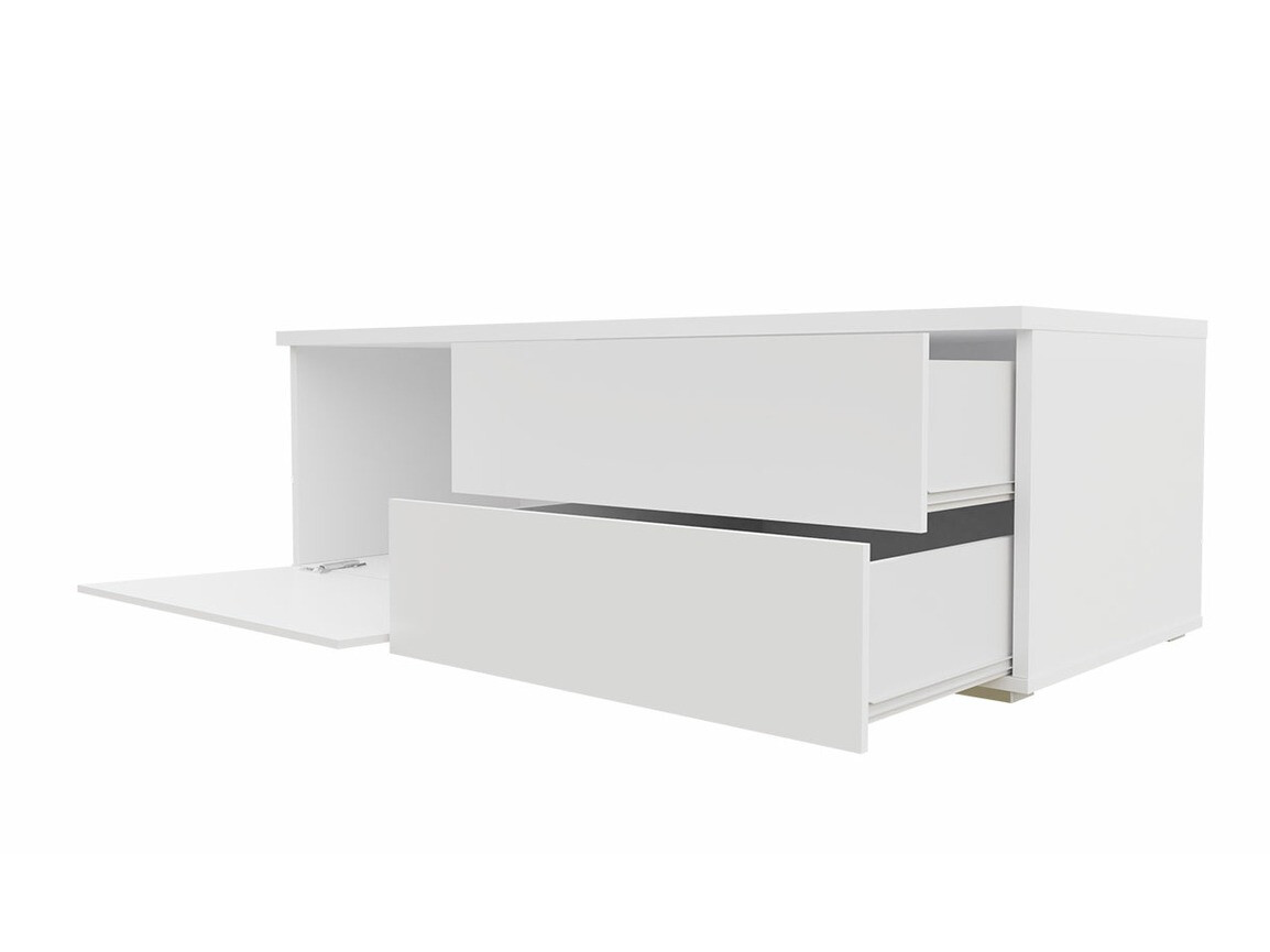 Mobile porta TV Hortus (Bianco + Grigio lucido)