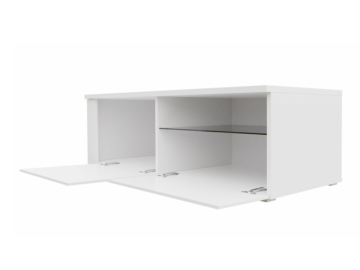 Mobile porta TV Nashville 127 (Bianco + Bianco lucido)
