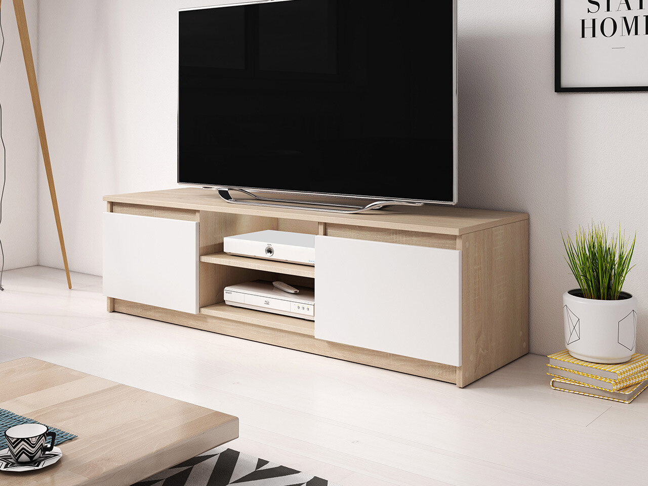 Mobile porta TV Sarasota 139 (Sonoma quercia + Bianco)