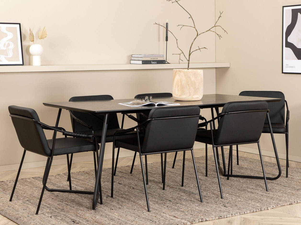 Set sala da pranzo Dallas 2720 (Nero)