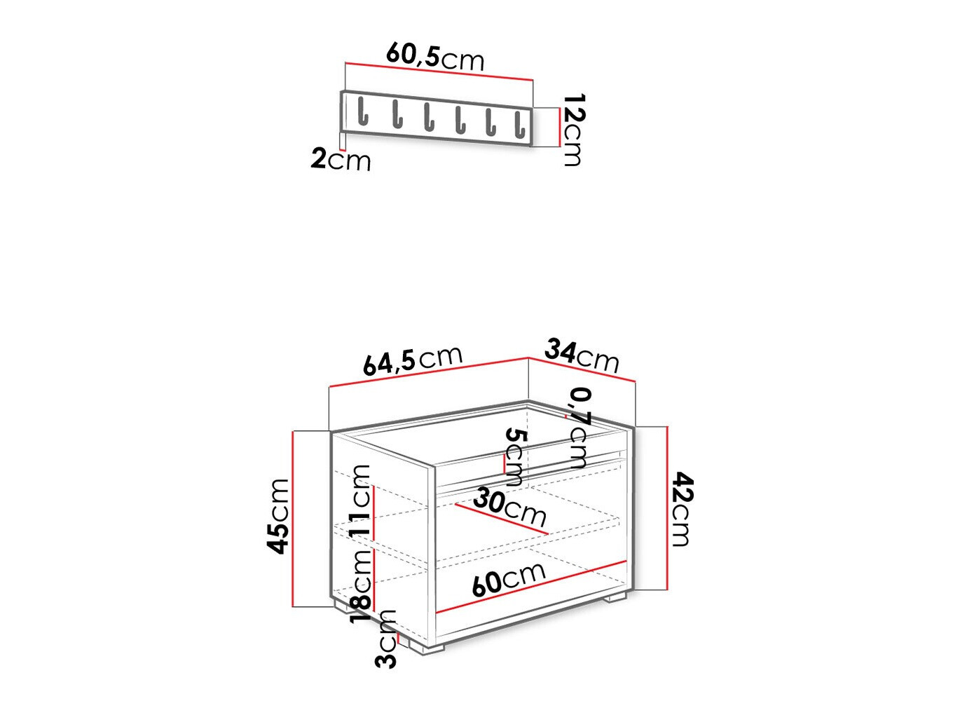 Set arredo da corridoio Comfivo Pinus II