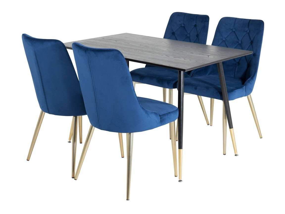 Set sala da pranzo Dallas 1673 (Blu + d'oro)