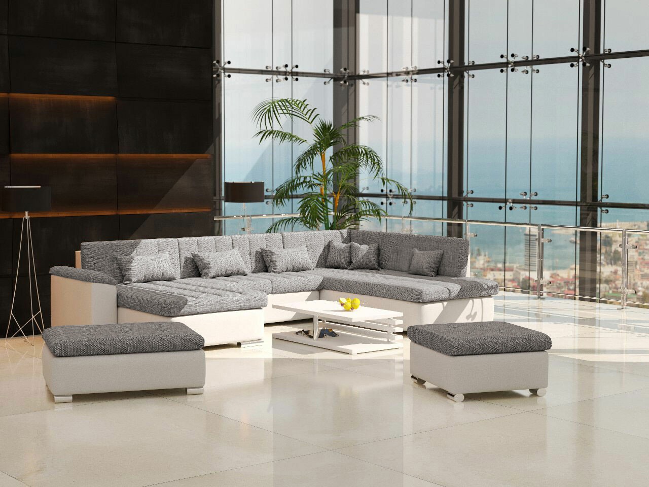 Set mobili imbottiti Comfivo Gemma II (Soft 017 + Lawa 05)
