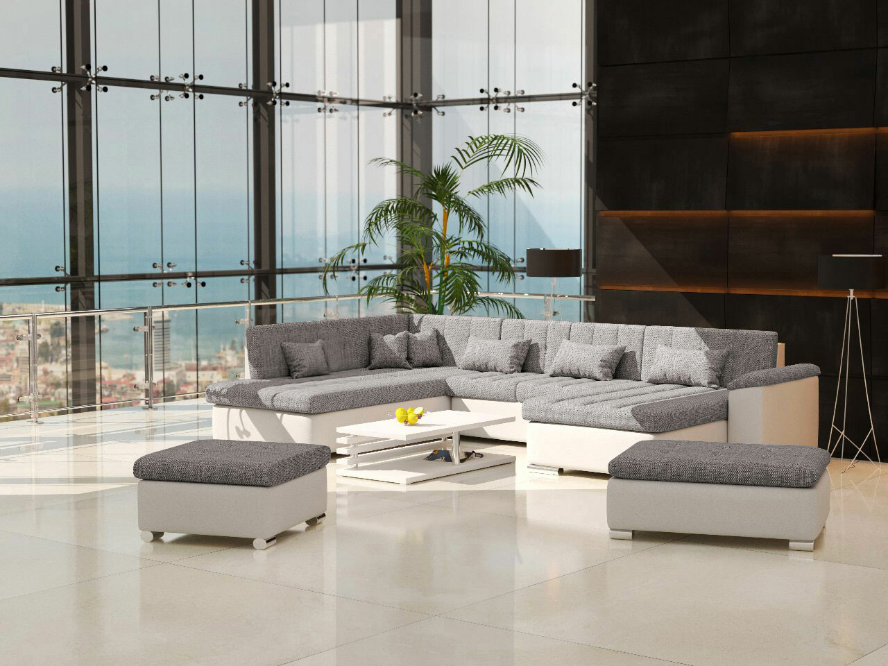 Set mobili imbottiti Comfivo Gemma II (Soft 017 + Lawa 05)