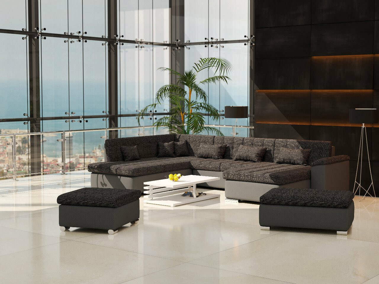 Set mobili imbottiti Comfivo Gemma II (Soft 020 + Majorka 03)