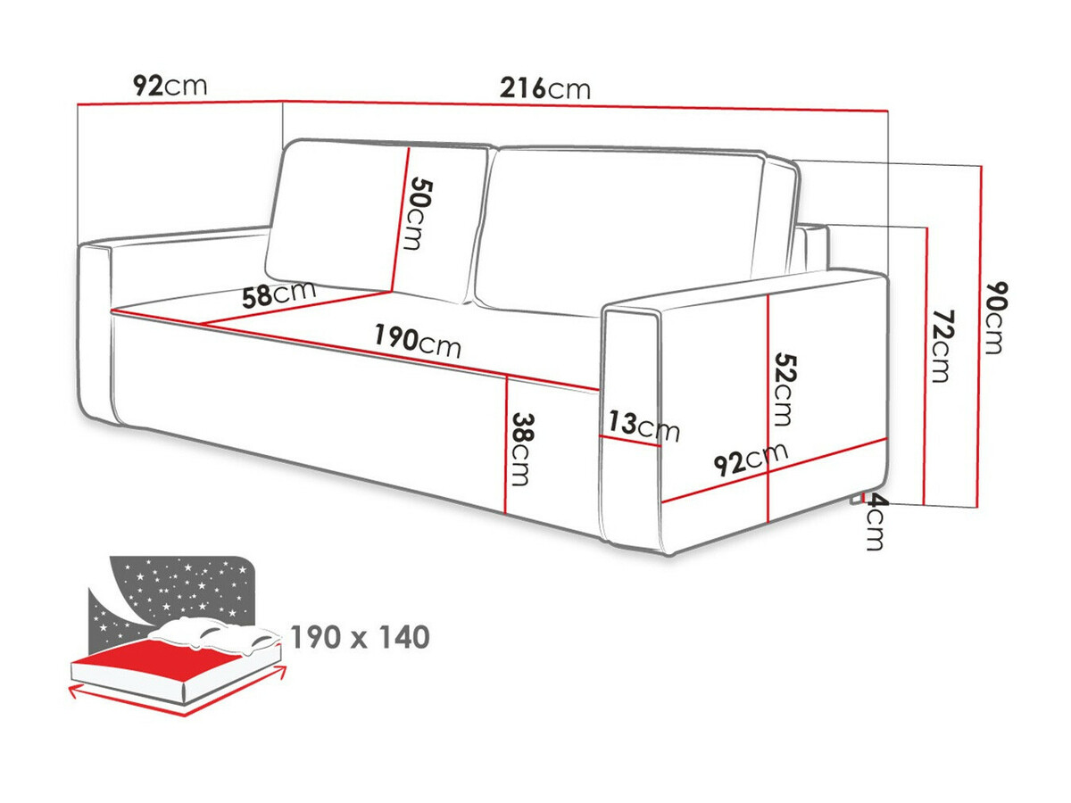 Divano letto Stamford 105 (Ontario 005)