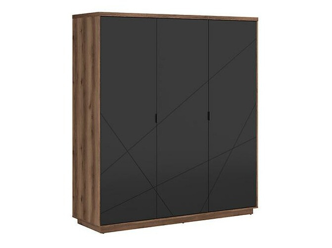 Armadio Fivale 116 (Rovere delano scuro + Nero opaco)